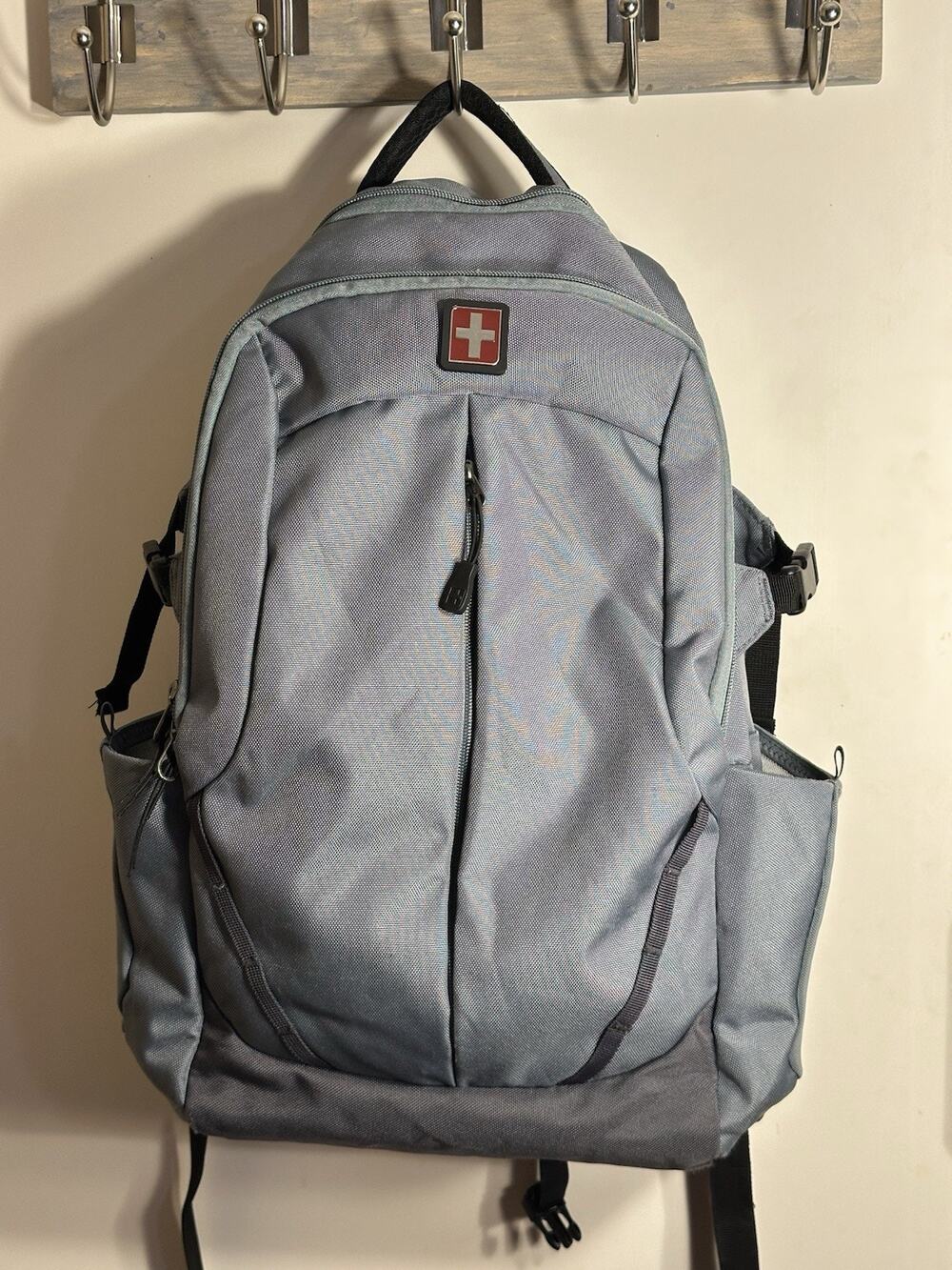 Swiss Tech ALPS BACKPACK Gray Canvas, great for school, work, or outdoors Laptop